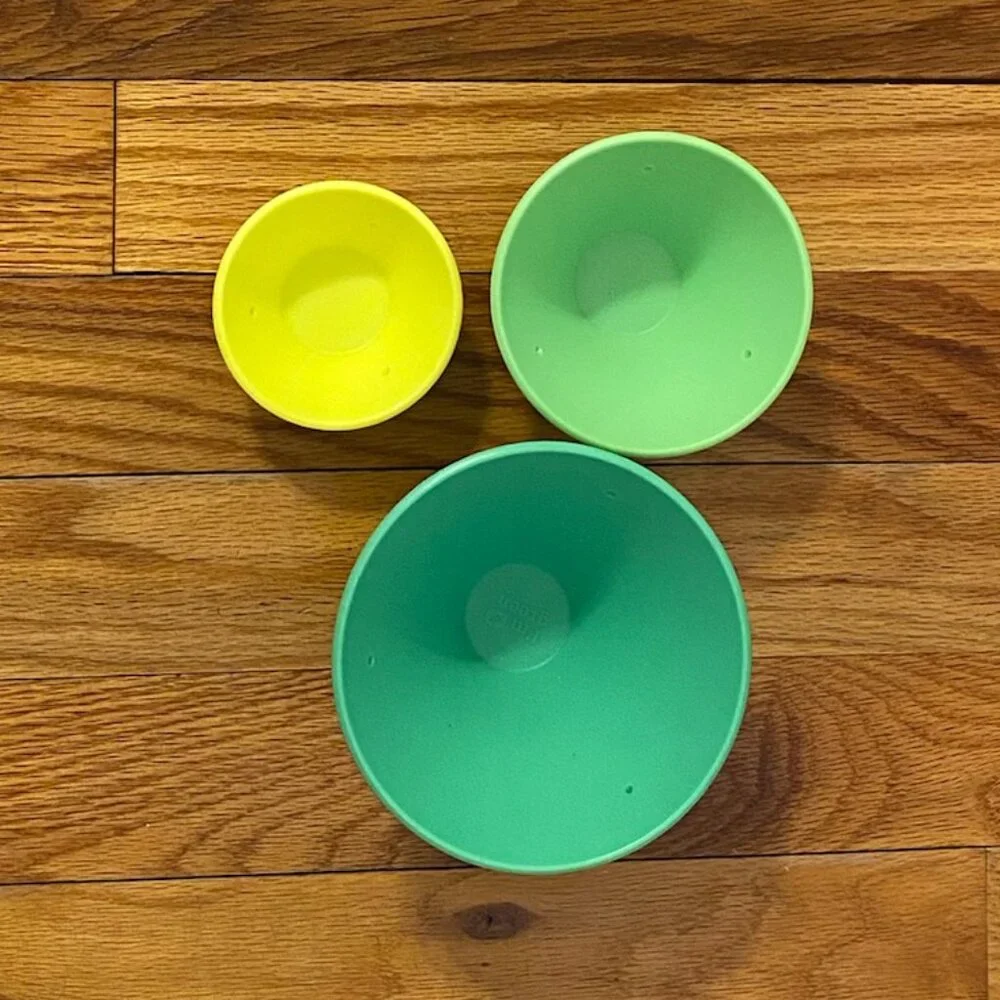 Stacking Cone Learning Set - Green and Yellow Educational Toy